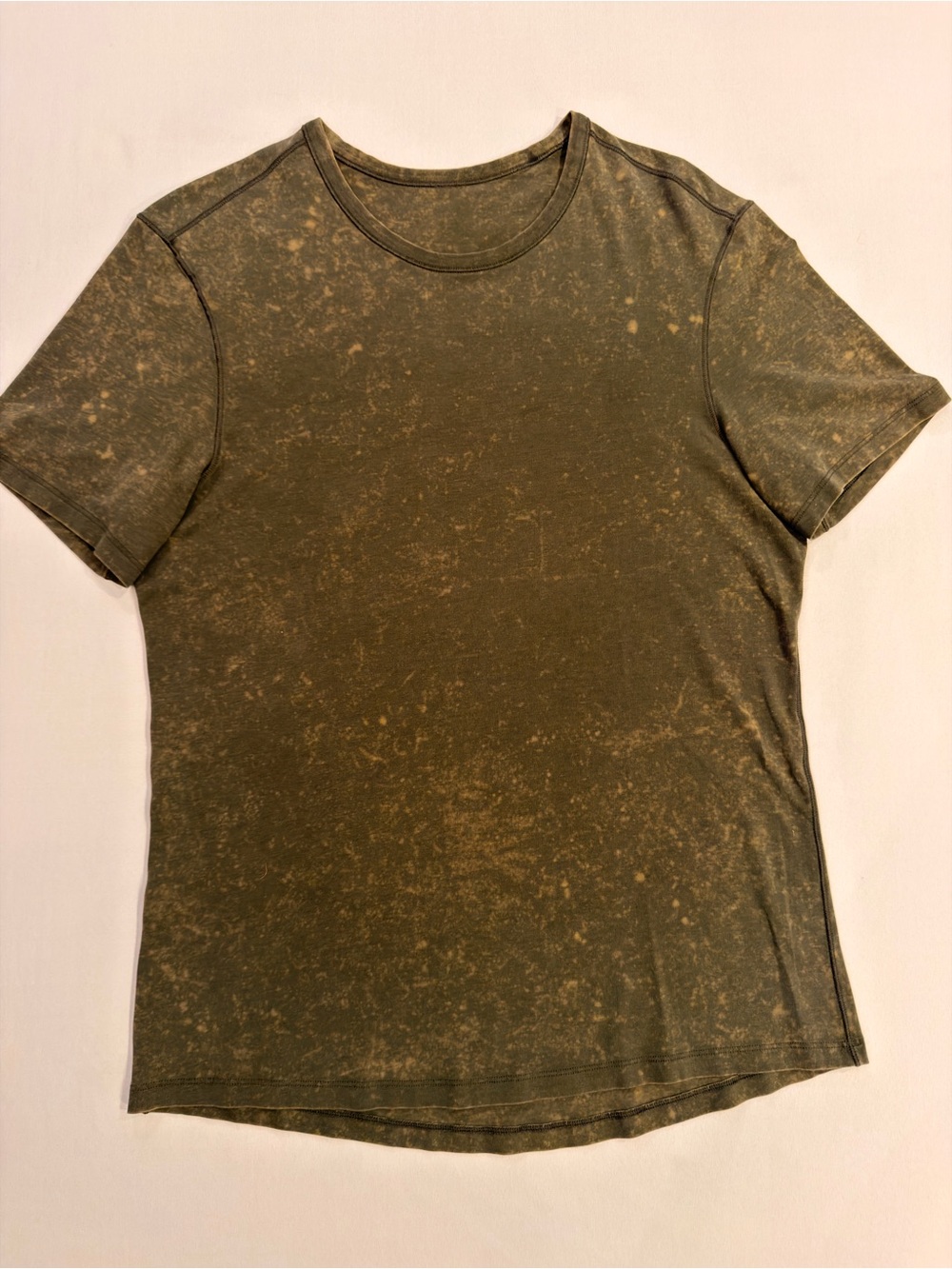 lululemon 5 Year Basic Tee Mineral Wash Olive Green M